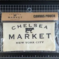 【新品未使用品】キャンバスポーチ CHELSEA MARKET（白）