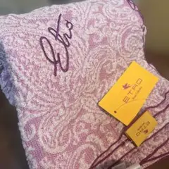 新品 タグ付き　ETRO エトロ　西川産業　タオルケット 140×90 麻混