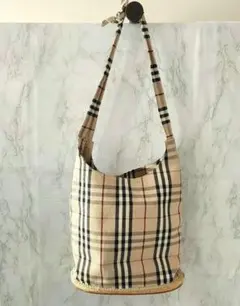 【美品】BURBERRY　キャンバストートバッグ　ノバチェック　バーバリー