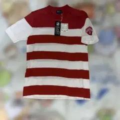 APチャージ 赤と白ストライプ Tシャツ 120