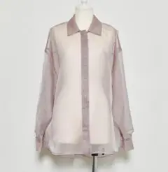 Rosarymoon オーガンジー シャツ ピンク 羽織り 新品 ロザリームーン