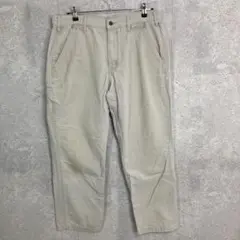 カーハート　ワークパンツ　アイボリー　古着　W36 L32