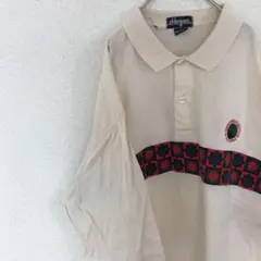 90s オーバーサイズ 刺繍 ポロシャツ