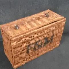 Amazon.co.jp: F&M ラージバスケット ウイッカー バスケット