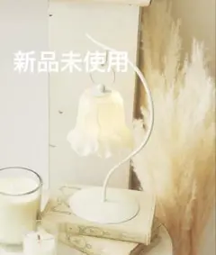 フラワーハンギングLEDライト　ランタン　ミルクガラス風　すずらん　アンティーク