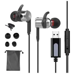 最終値下げ!! USBヘッドフォン 有線 マイク付き 音量調整可能 2.5M