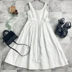 ほぼ未使用【MADISONBLUE】フレアワンピース 腰ベルト付き サイズ00