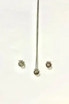 ダンシングストーンネックレス&ピアスセット（S925 ）