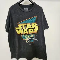 【STAR WARS】スターウォーズ　ロゴプリントTシャツ　古着L