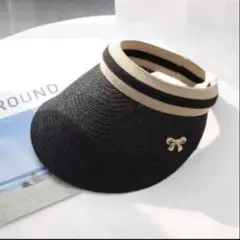 サンバイザー 麦わら帽子 ゴルフ つば広 旅行 日よけ アウトドア