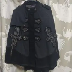 新品未使用品　ozz アンジェロ　軍服風マント　コート ブラック