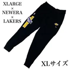 【即完売品】XLARGE×New Era×NBA スウェットパンツ 黒 XL
