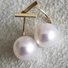 パールピアス♡【アンク】K10 パールu0026パールキャッチ ピアス☆アガット 好きも