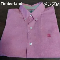 Timberland ティンバーランド 赤チェック 半袖シャツ USA M
