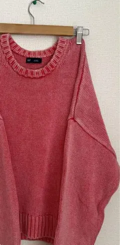 gap ピグメント加工　ニット　ピンク