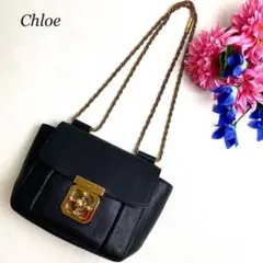 良品✨クロエ エルシー 2way ショルダーバッグ ターンロック ブラック