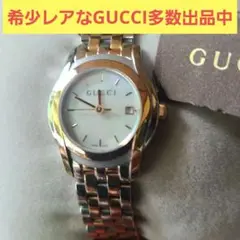 ☆【超レア美品】グッチ5500Lコンビホワイトパールフェイス腕時計(稼働品)