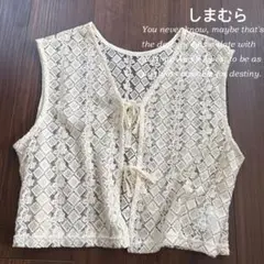【新品】しまむらtalby.yumi. レースベスト 50cm x 55cm