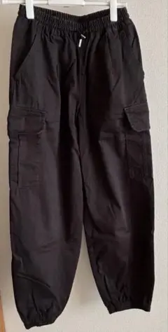 GU 厚手カーゴパンツ　Lサイズ　ブラック