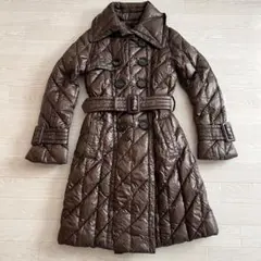 【極美品】モンクレール ロングダウンコート サイズ0 イタリア製 ベルト付き