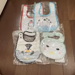 赤ちゃん用スタイ 4枚セット ペンギンデザイン