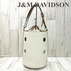 J&M デヴィッドソン ハンドバッグ バケツ ジョイ ホワイト
