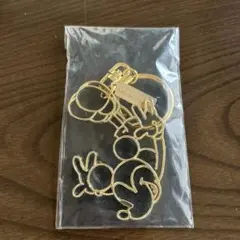 ミッキーマウス　ゴールドキーホルダー