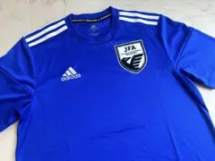 【JFA支給】adidas JFA プラシャツ　青　半袖　Ｌサイズ