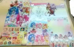 キラキラプリキュアアラモード背景付きぬりえノートメモ用紙シールセット