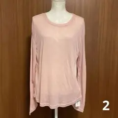 ピンク 長袖 シアーシャツ ゆったりシルエット　新品