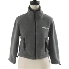 23年ミュウミュウmiumiu★ロゴビジュー裏起毛スウェットジップジャケット正規 2324137980010.jpg