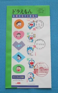 ドラえもん  日付印、スタンプ台（藍）セット 新品 ドラえもん 日付印「郵便局のネットショップ」で受注販売開始