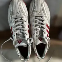 adidas スパイクシューズ ホワイト/レッド24.5