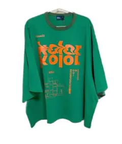 kolor 22AW ロゴプリント オーバーサイズTシャツ グリーン 2