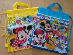 ミッキー＆ミニー ナップザック 2点セット