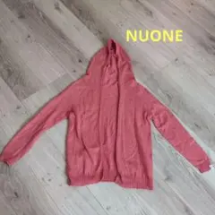 NUONE ヌワン　カーディガンピンク　フード付き