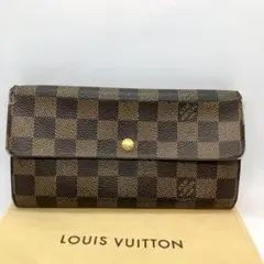 LOUIS VUITTON ポルトフォイユ サラ ダミエ エベヌ 長財布