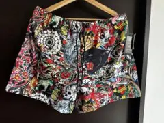 新品未使用 DON ED HARDY エドハーディー マルチカラー ショーツ L
