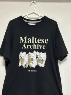 Maltese Archive ブラック Tシャツ M YK Studios
