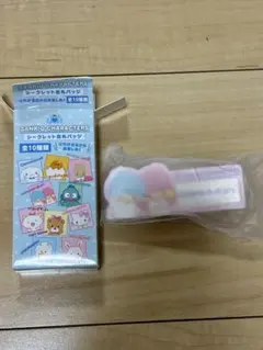 サンリオキャラクターズシークレット名札バッジ　リトルツインスターズ　キキララ
