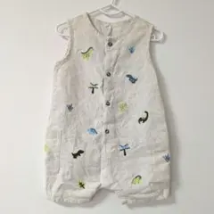 H&M　恐竜　刺繍ディテールロンパース 90