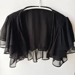 【美品】結婚式　ボレロ ブラック フリルデザインDorryDoll お呼ばれ