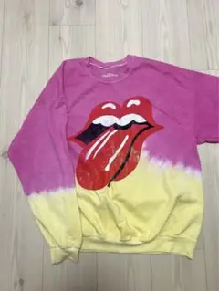 The Rolling Stones ロゴ スウェット タイダイ ピンク 黄色