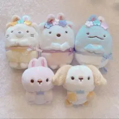 【美品未使用】すみっコぐらしうさぎのふしぎなお庭 手乗りぬいぐるみセット