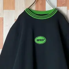 【人気デザイン】FR2 センターロゴ刺繍 リブライン スウェット トレーナー M