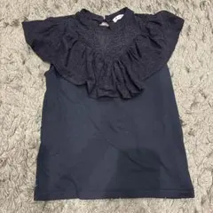 GLOBAL WORK ブラック フリルシャツ XXL