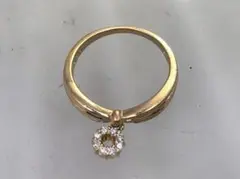 田崎真珠 ダイヤ0.08ct K18リング9号