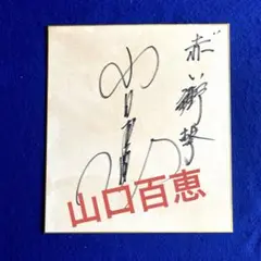 貴重品 山口百恵　直筆サイン色紙　プロマイド付き　１９７0年　代 山口百恵直筆サイン色紙 - メルカリ