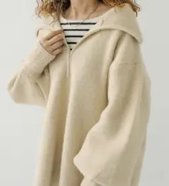 mystic ハーフZIPニット 美品
