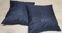 DOD クッションカバー 黒 2枚セット